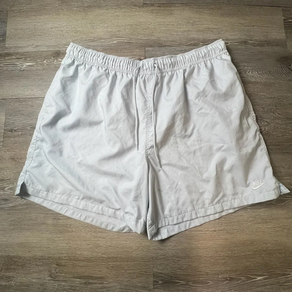 Nike‎ Swim Trunks Mens XXL Light Grey Mesh Lined 5